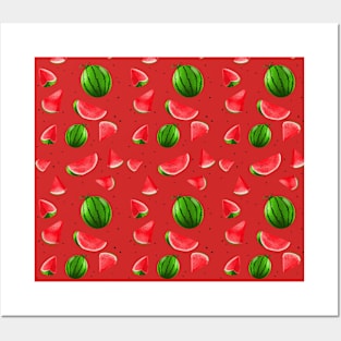 Watermelon pattern Posters and Art